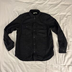 Everlane Men's Charcoal Button-Up Shirt Jacket